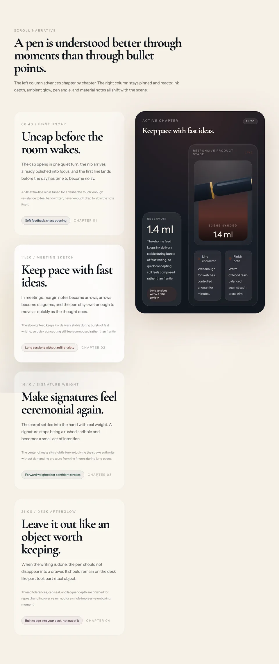 Aurelia No.7 scroll narrative section
